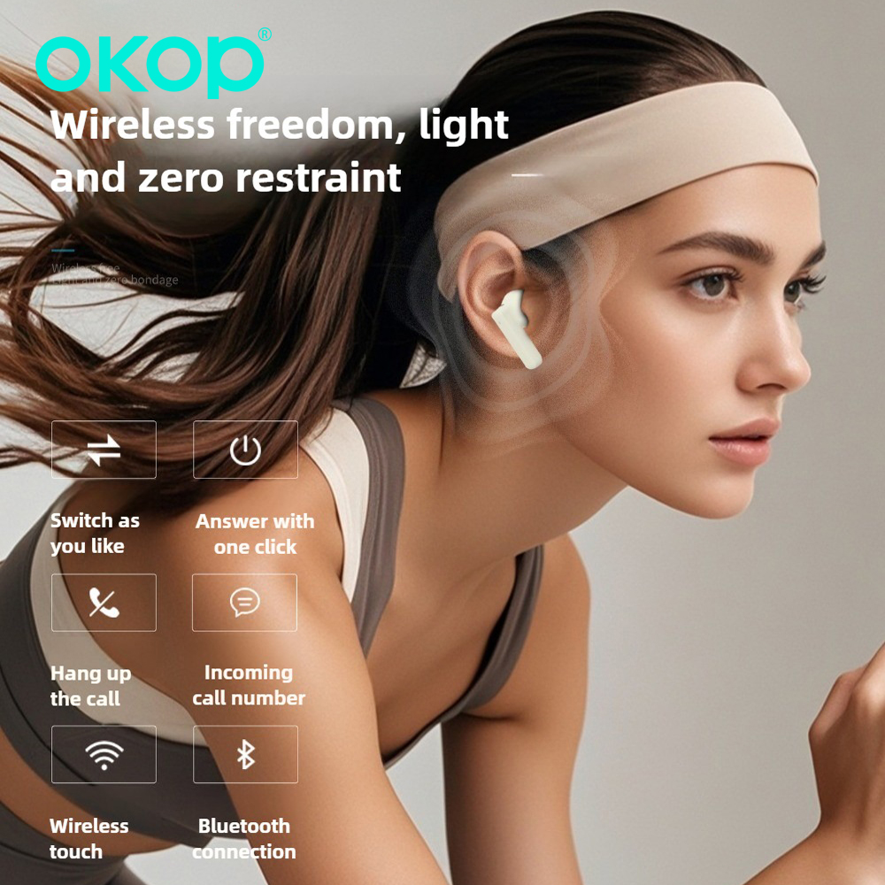 Outdoor Sports Activities - OKOP AI Headset,Wireless Bluetooth Headset,in-ear Noise