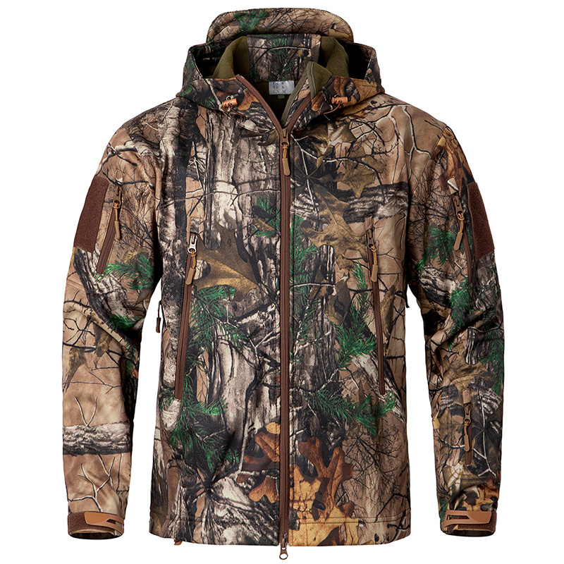 Outdoor Sport Waterproof Jacket - Men's Silent Soft Shell Camouflage Tactical