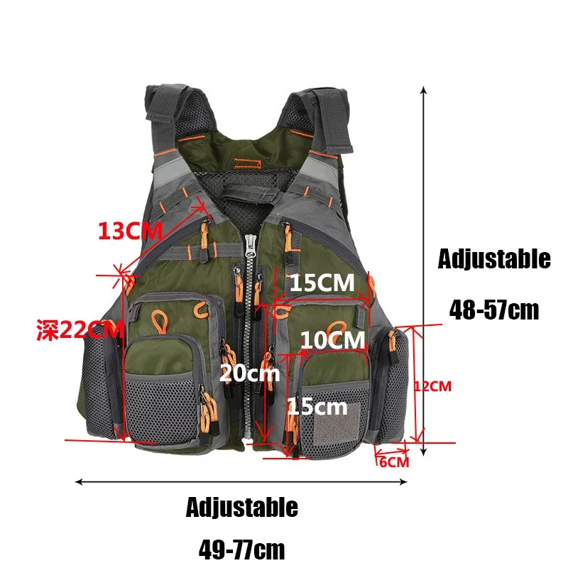 Adjustable Fishing Vest Breath - Outdoor Sport Waterproof Jacket のレビューと価格