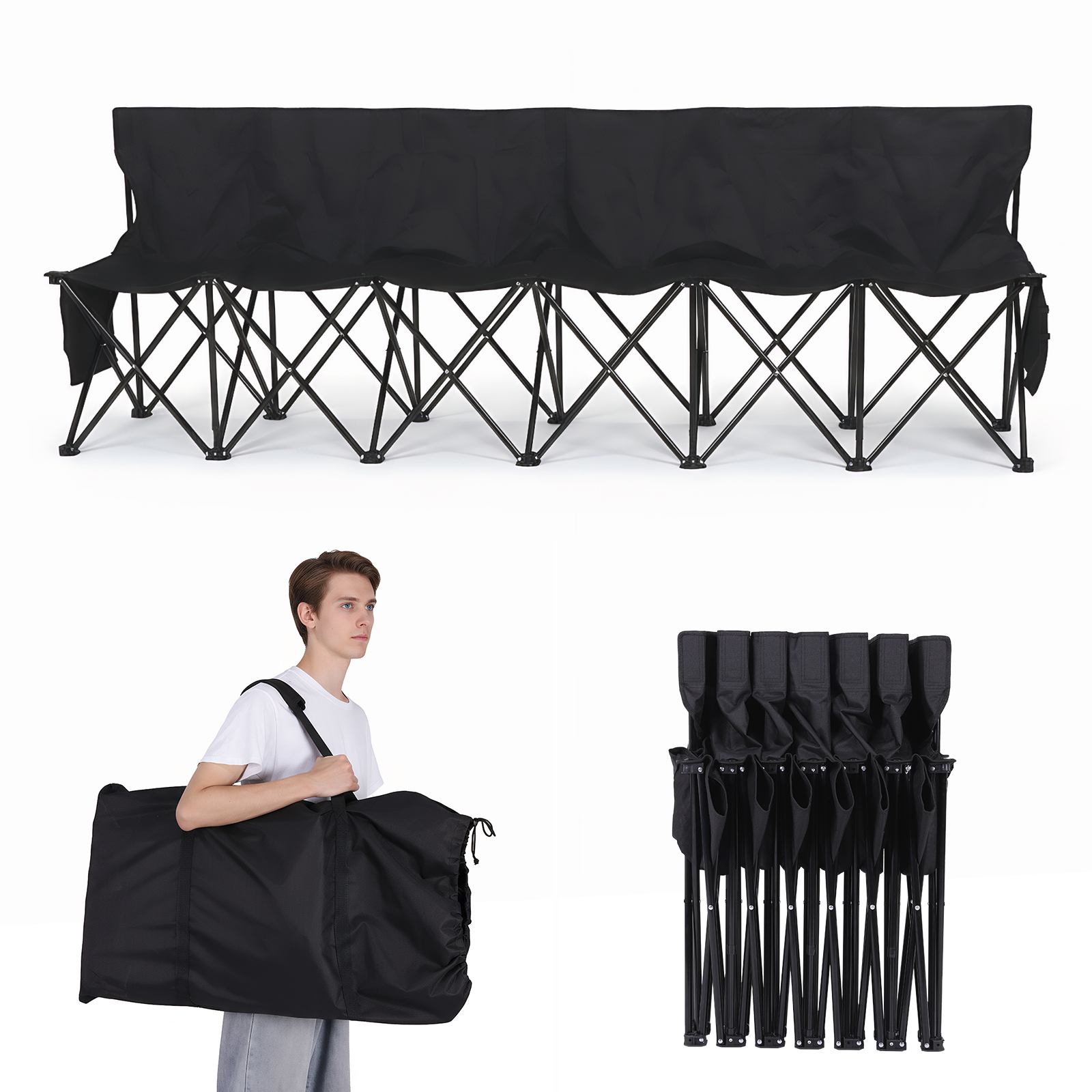 Foldable Sideline Bench with S - Outdoor Sport Bench のレビューと価格