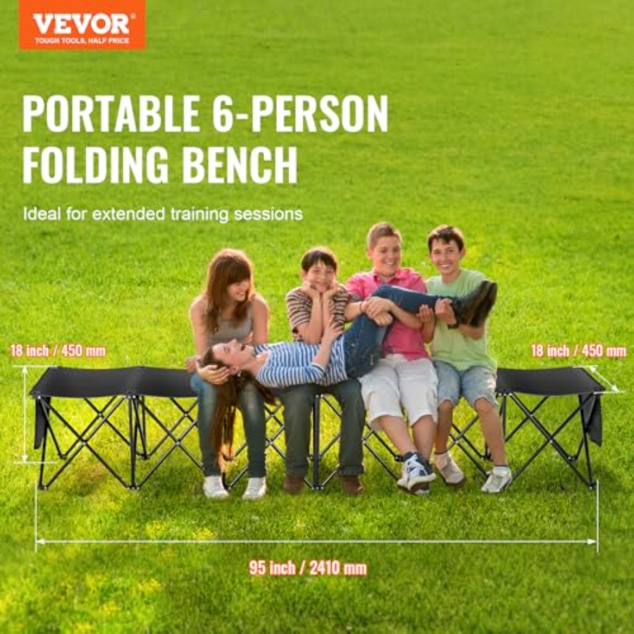 Portable Folding Bench 6 Seats - Outdoor Sport Bench のレビューと価格