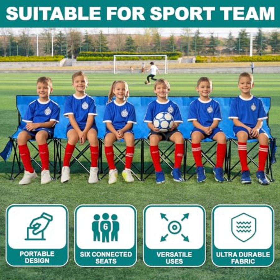 Portable Folding Bench 6 Seats - Outdoor Sport Bench のレビューと価格