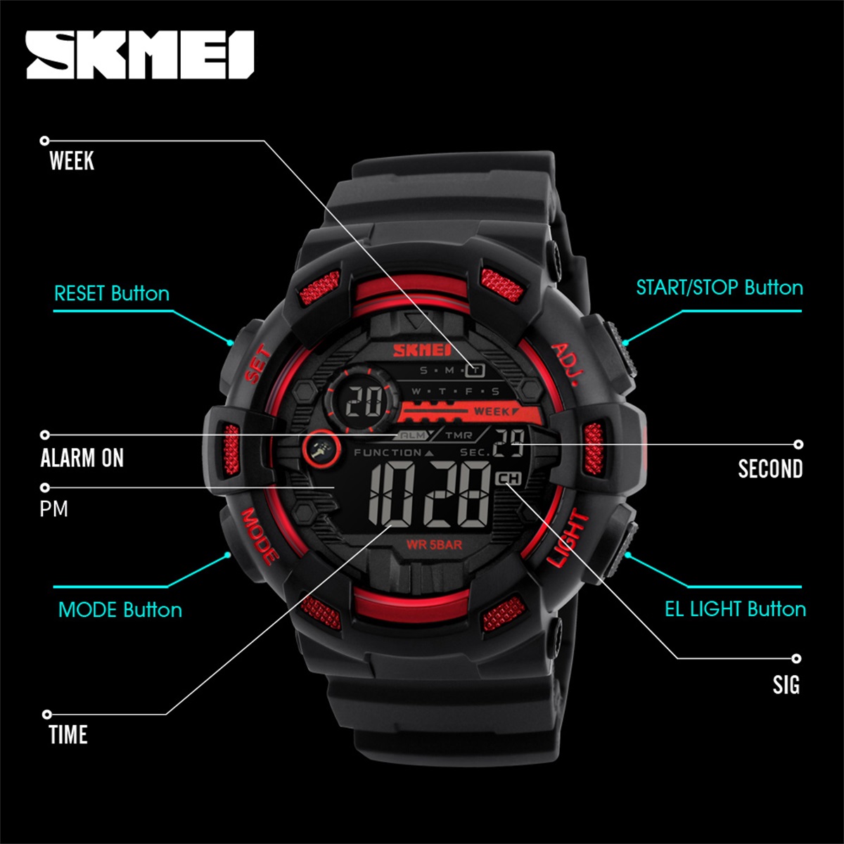 SKMEI Sports Electronic Wristw - Outdoor Sports List のレビューと価格