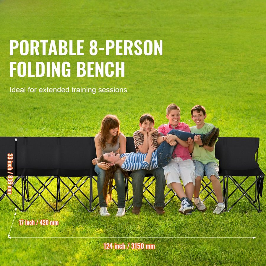 Portable Folding Bench, 8 Seat - Outdoor Sport Bench のレビューと価格